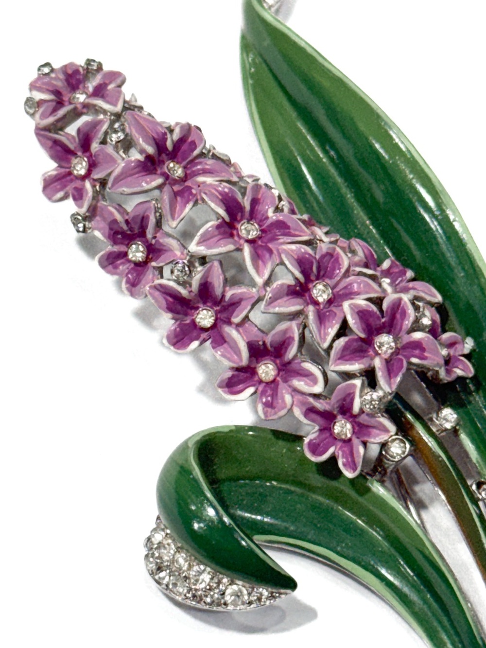 Rare 1940s Crown Trifari Alfred Philippe Double-Prong Fur Clip Brooch Pat 125820 - Picture 8 of 17